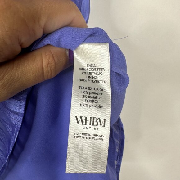 NWT White House Black Market Top 4 One Shoulder Flounce Sleeve Ruffle #WHBM2 - Picture 5 of 9